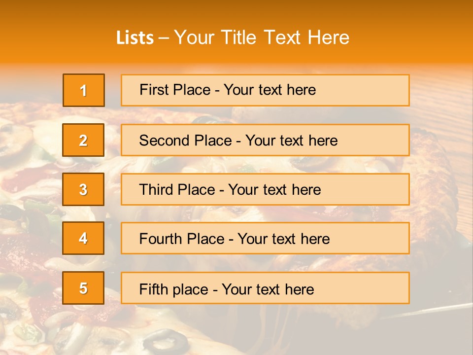 Supreme Pizza In Pan PowerPoint Template