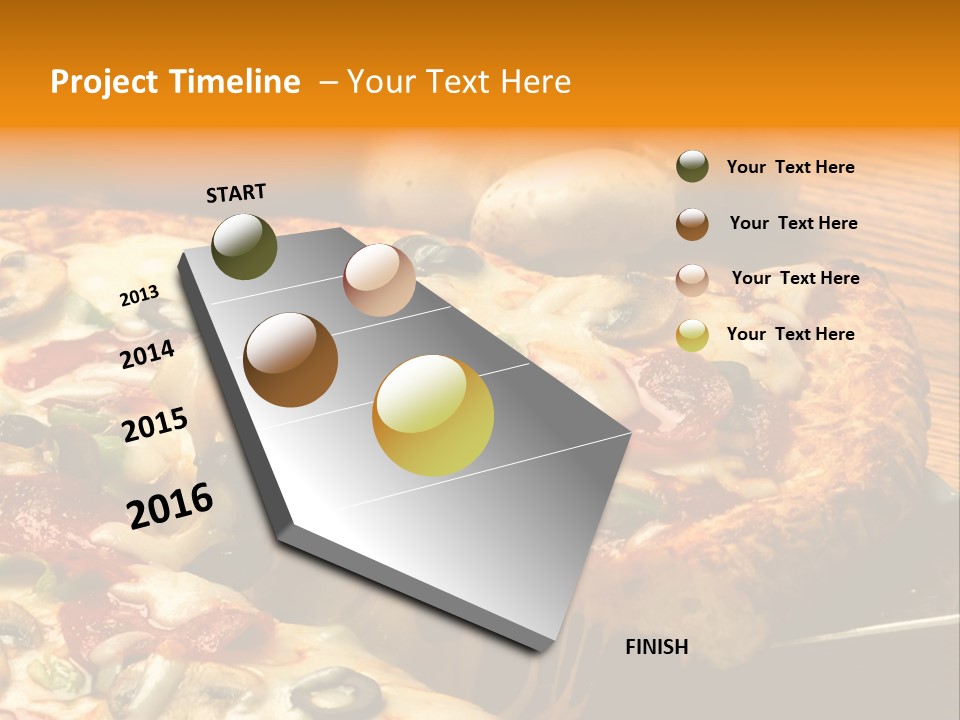 Supreme Pizza In Pan PowerPoint Template