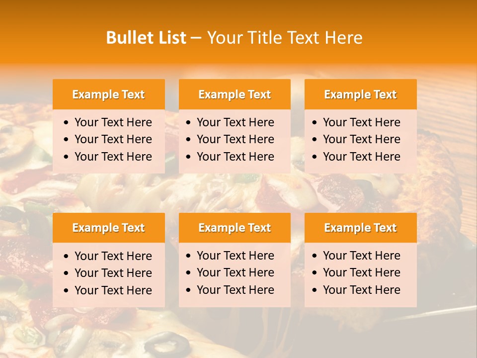 Supreme Pizza In Pan PowerPoint Template