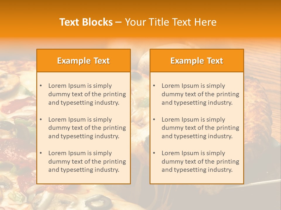 Supreme Pizza In Pan PowerPoint Template