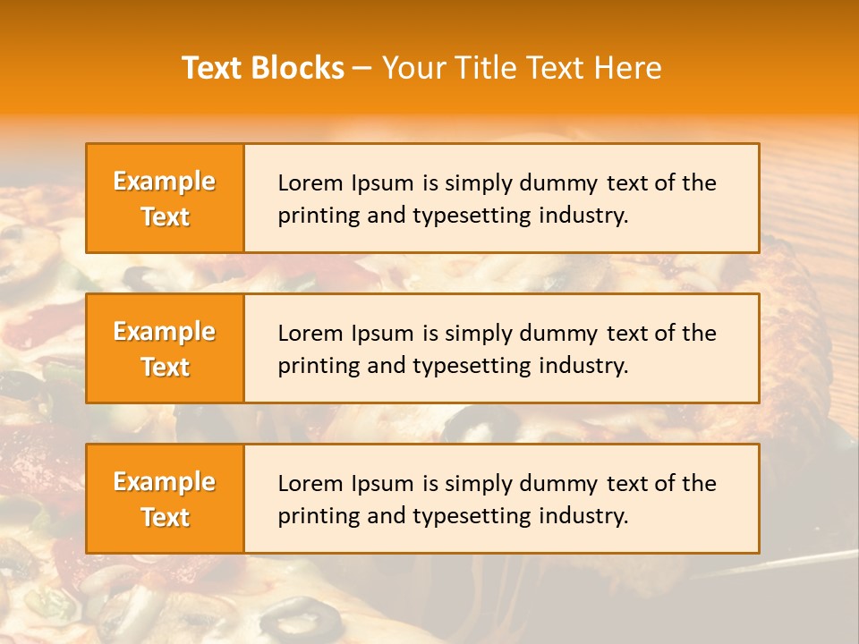 Supreme Pizza In Pan PowerPoint Template