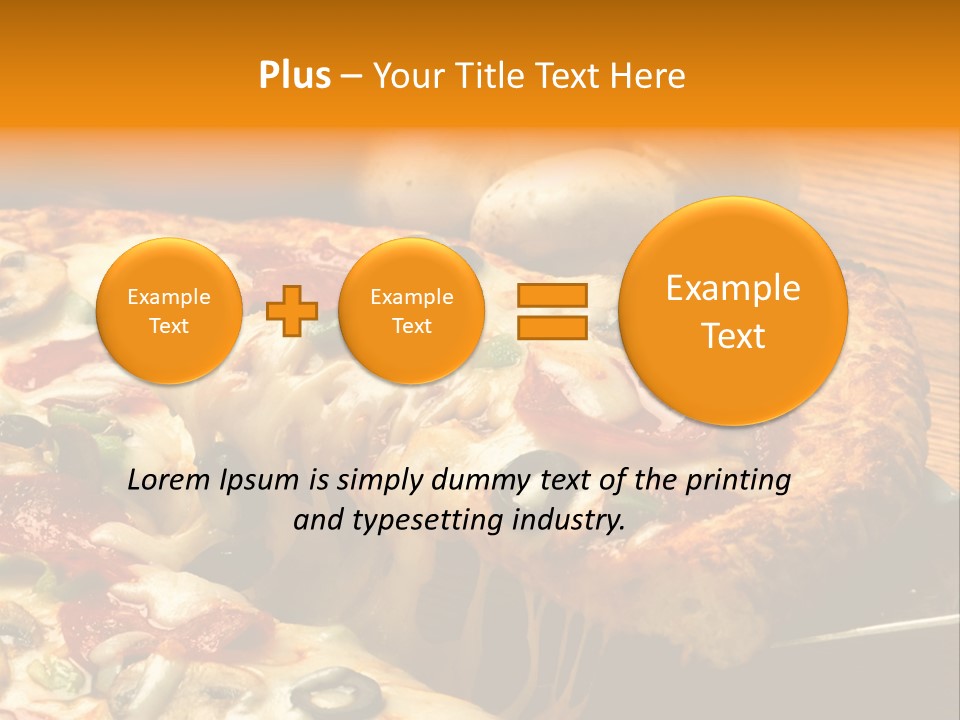 Supreme Pizza In Pan PowerPoint Template