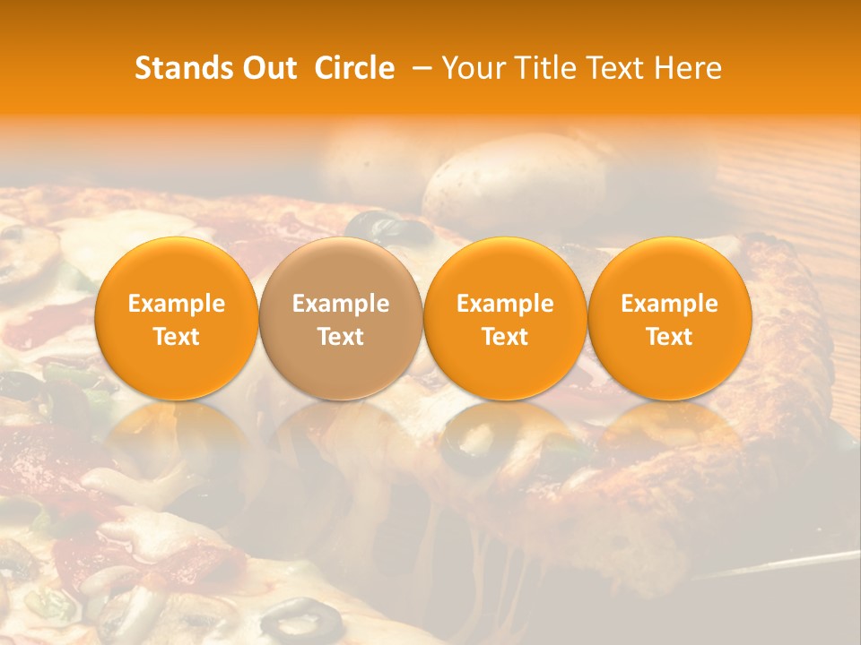 Supreme Pizza In Pan PowerPoint Template