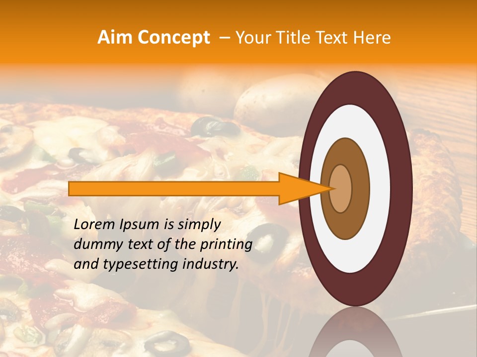 Supreme Pizza In Pan PowerPoint Template