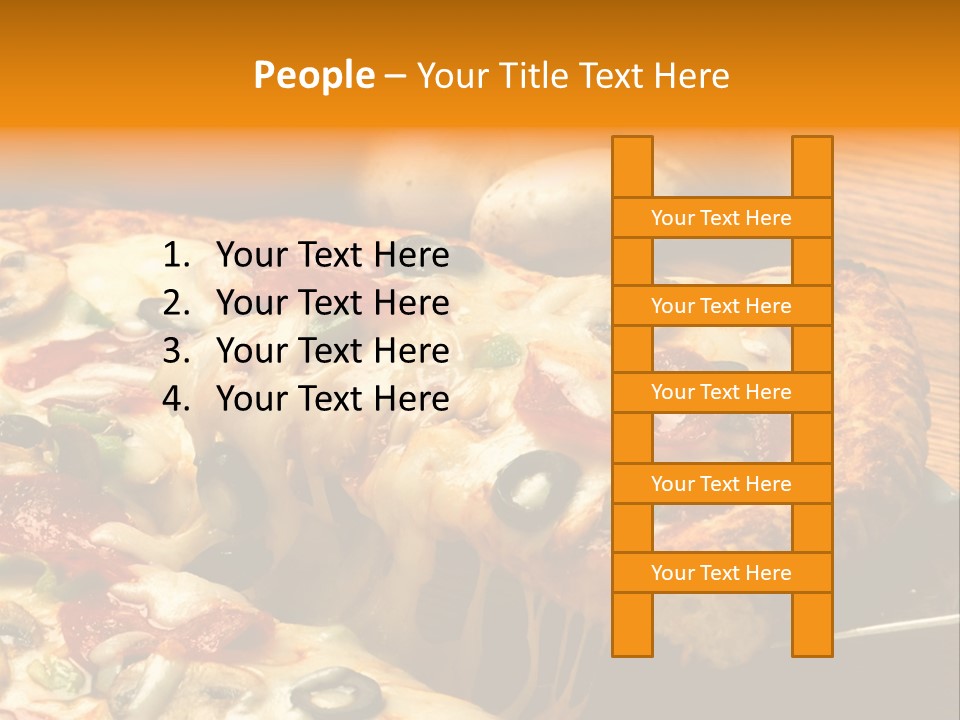 Supreme Pizza In Pan PowerPoint Template