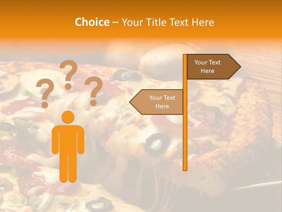 Supreme Pizza In Pan PowerPoint Template