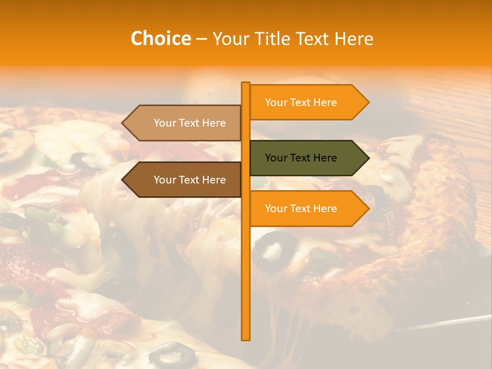 Supreme Pizza In Pan PowerPoint Template