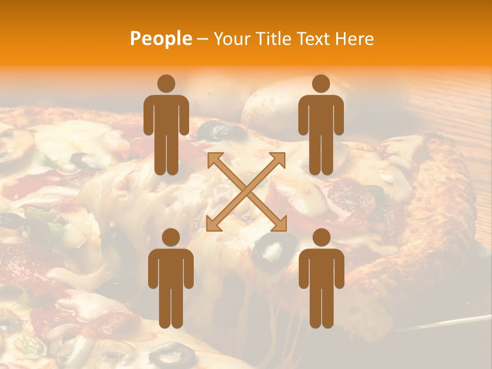 Supreme Pizza In Pan PowerPoint Template