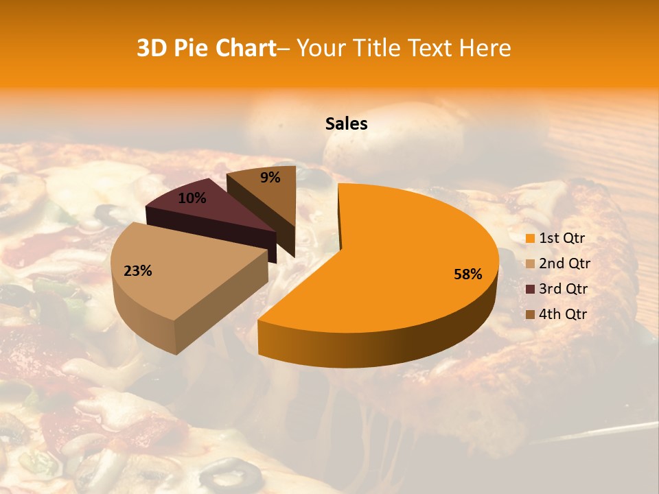 Supreme Pizza In Pan PowerPoint Template