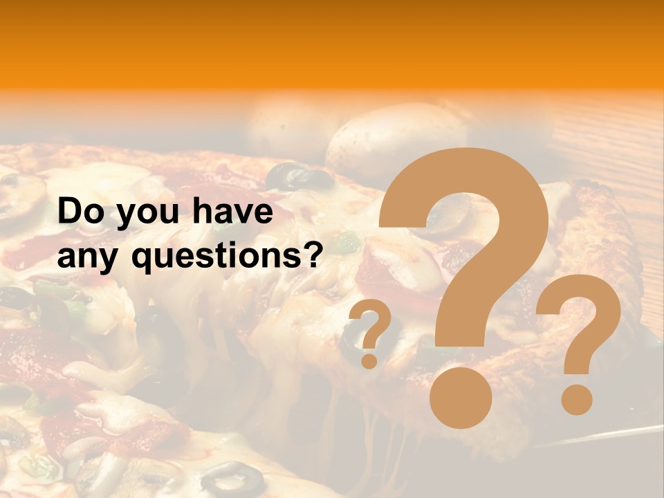 Supreme Pizza In Pan PowerPoint Template