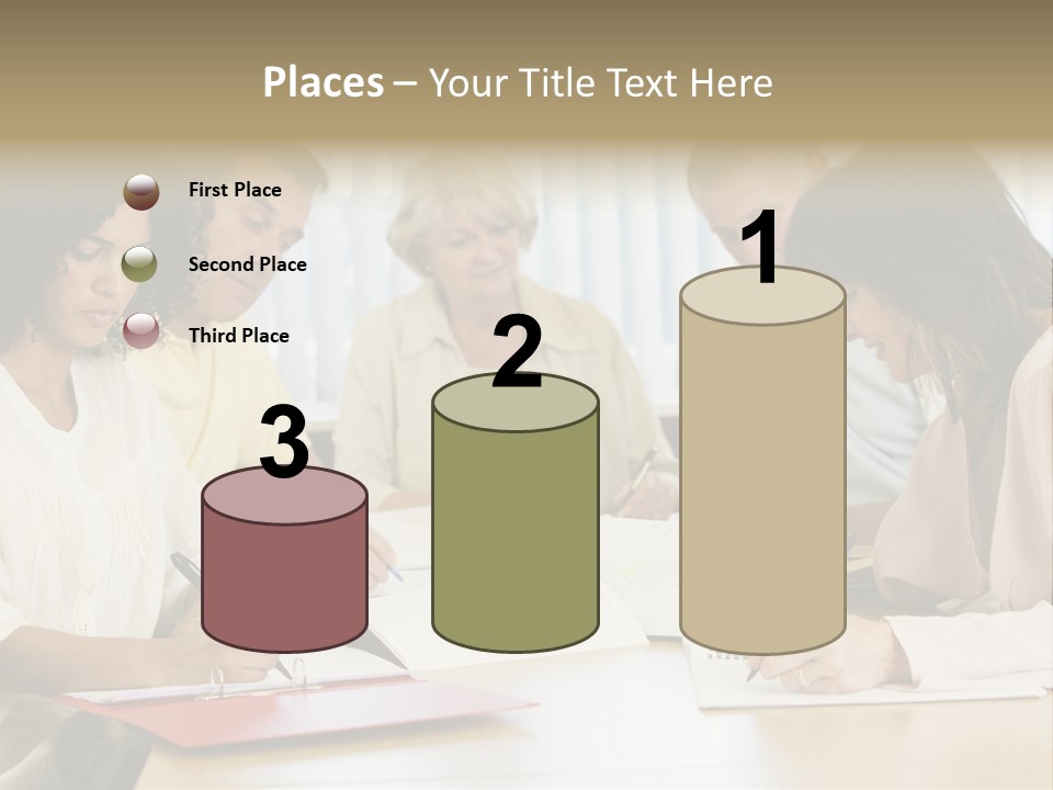 Adult Students Studying Together PowerPoint Template