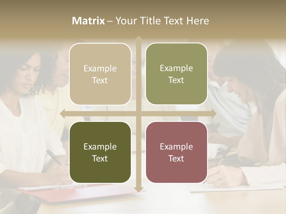 Adult Students Studying Together PowerPoint Template