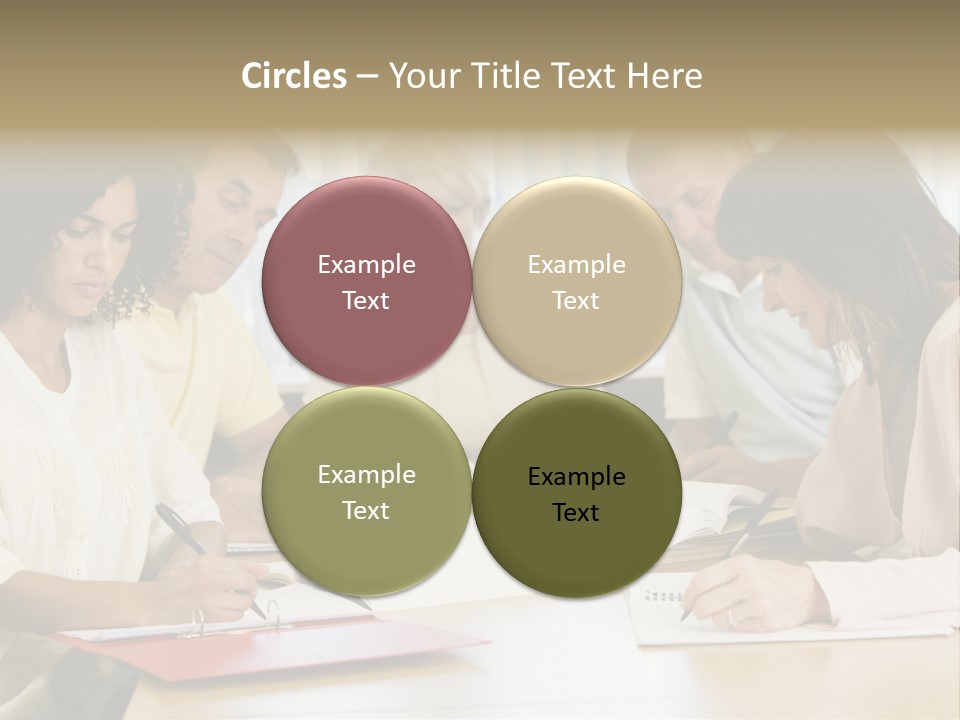 Adult Students Studying Together PowerPoint Template