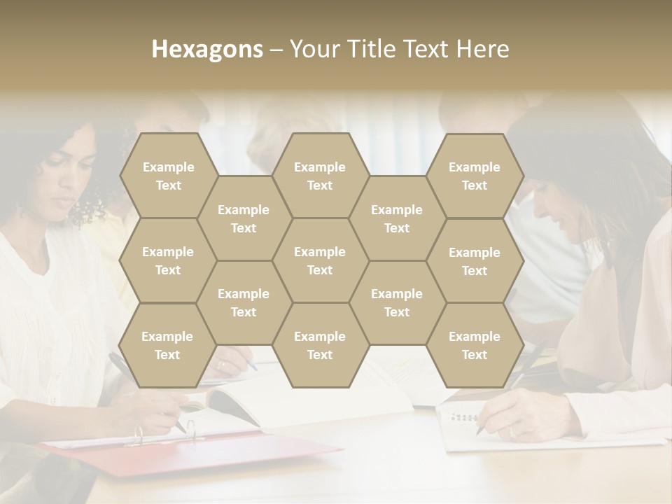 Adult Students Studying Together PowerPoint Template