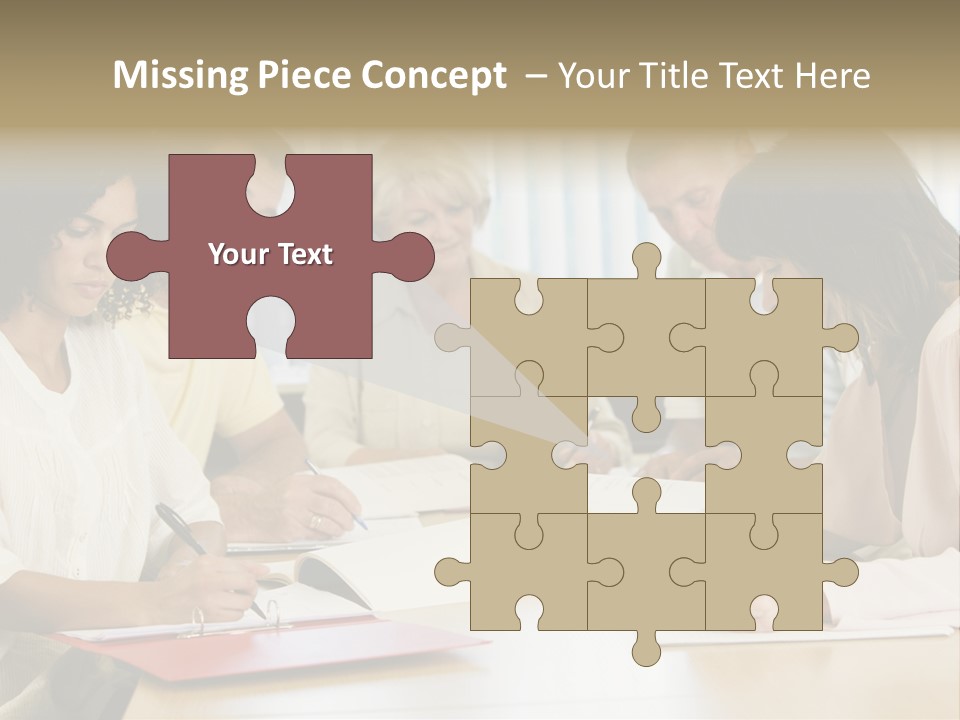 Adult Students Studying Together PowerPoint Template