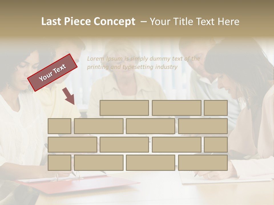 Adult Students Studying Together PowerPoint Template