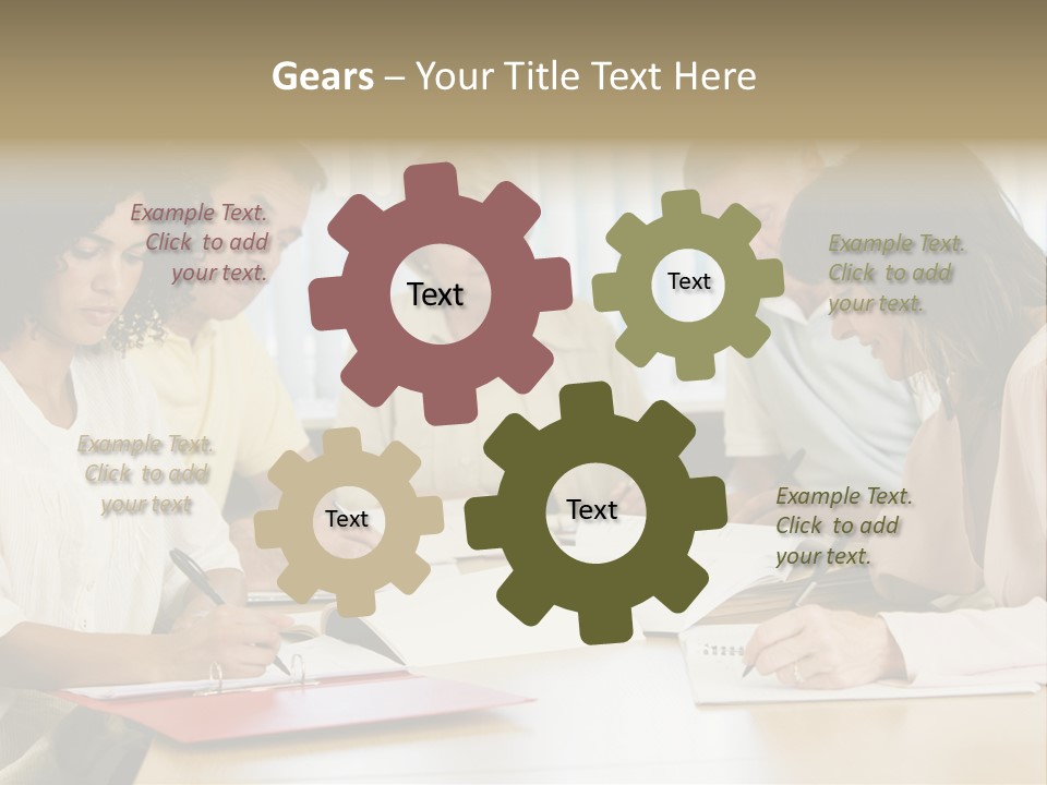 Adult Students Studying Together PowerPoint Template