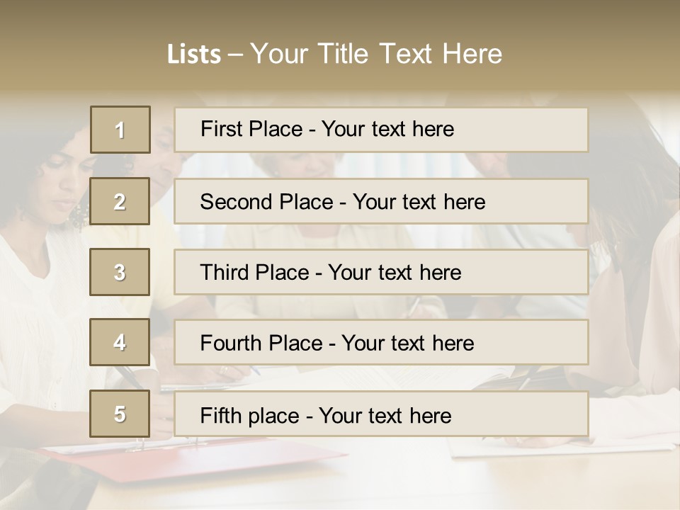 Adult Students Studying Together PowerPoint Template