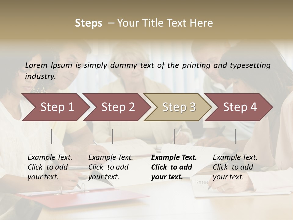 Adult Students Studying Together PowerPoint Template