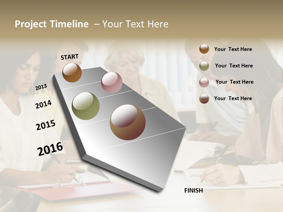 Adult Students Studying Together PowerPoint Template