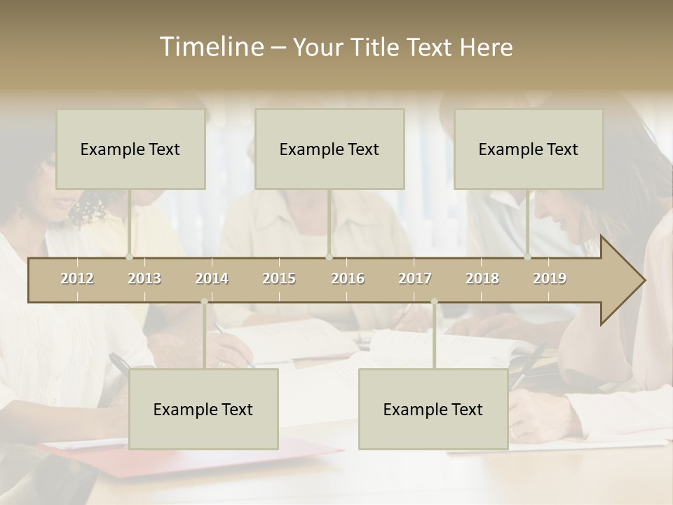 Adult Students Studying Together PowerPoint Template