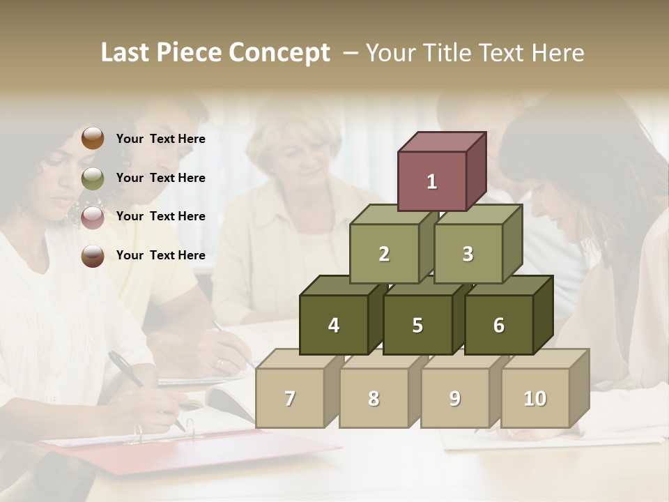 Adult Students Studying Together PowerPoint Template