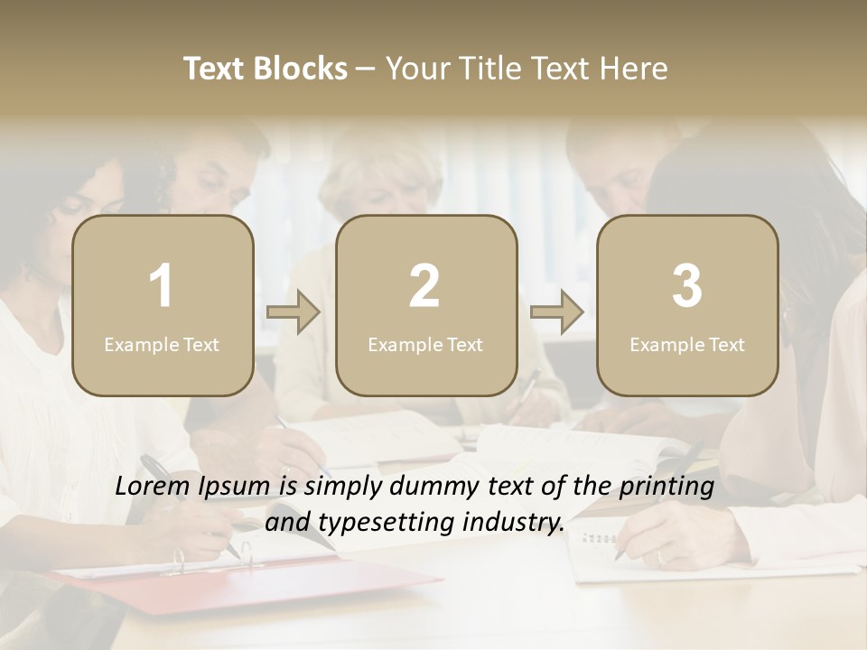 Adult Students Studying Together PowerPoint Template