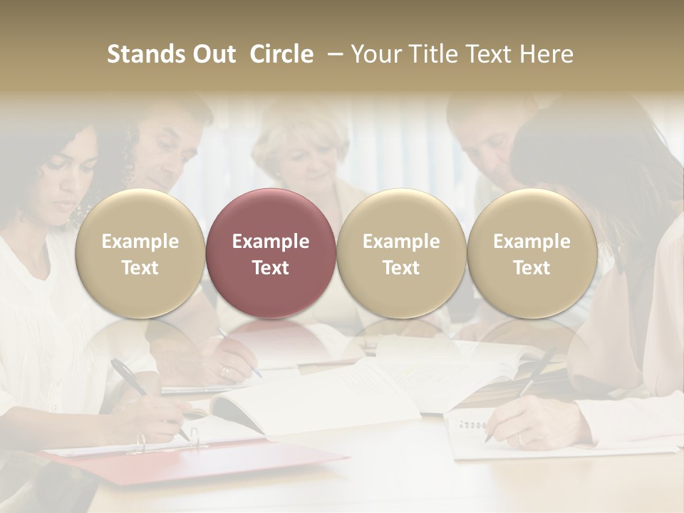 Adult Students Studying Together PowerPoint Template