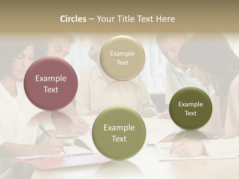 Adult Students Studying Together PowerPoint Template