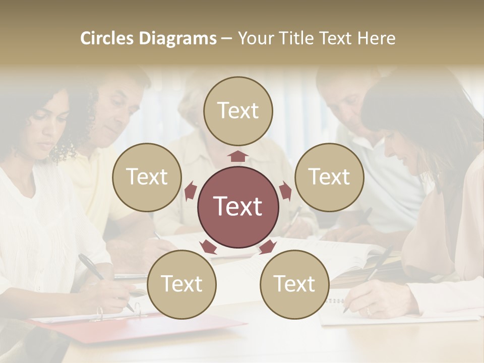 Adult Students Studying Together PowerPoint Template