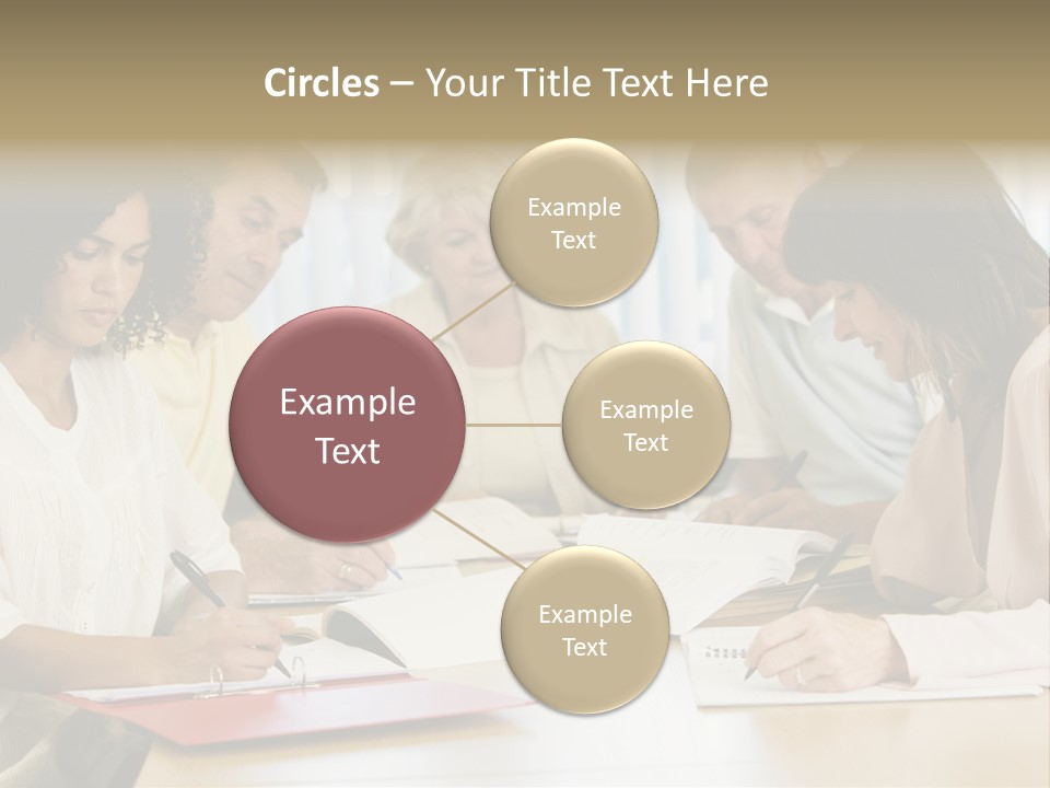 Adult Students Studying Together PowerPoint Template