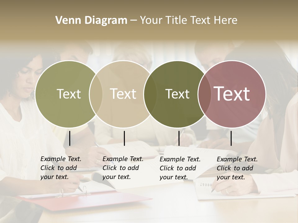 Adult Students Studying Together PowerPoint Template