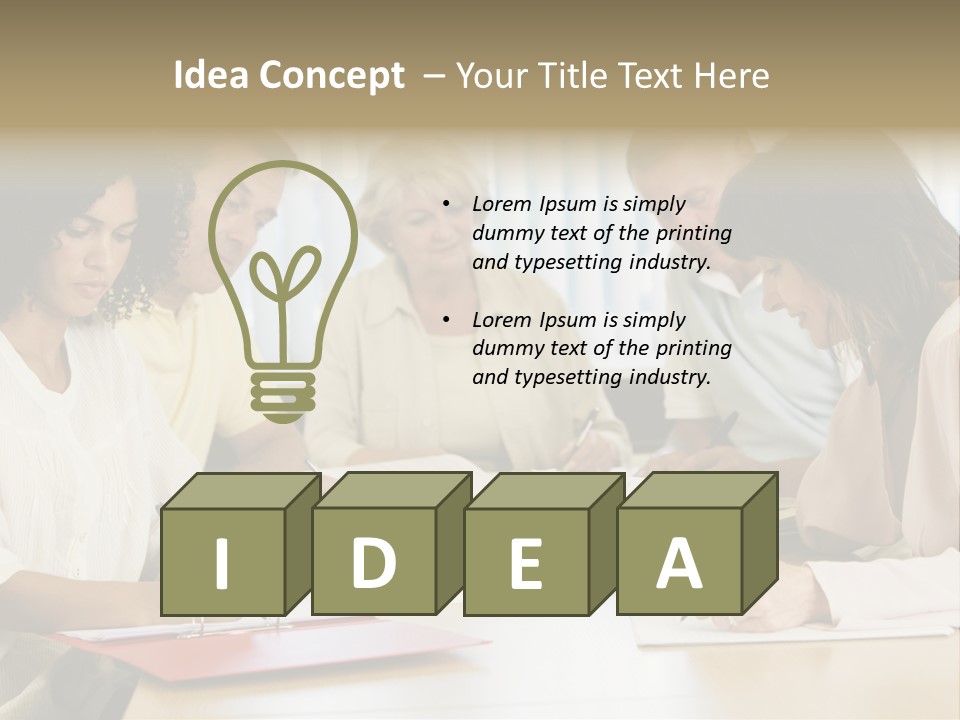 Adult Students Studying Together PowerPoint Template