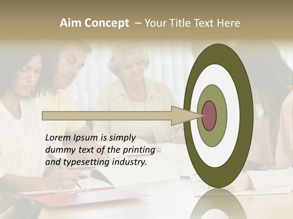 Adult Students Studying Together PowerPoint Template