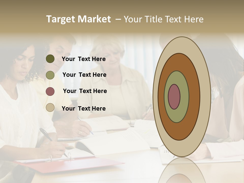 Adult Students Studying Together PowerPoint Template