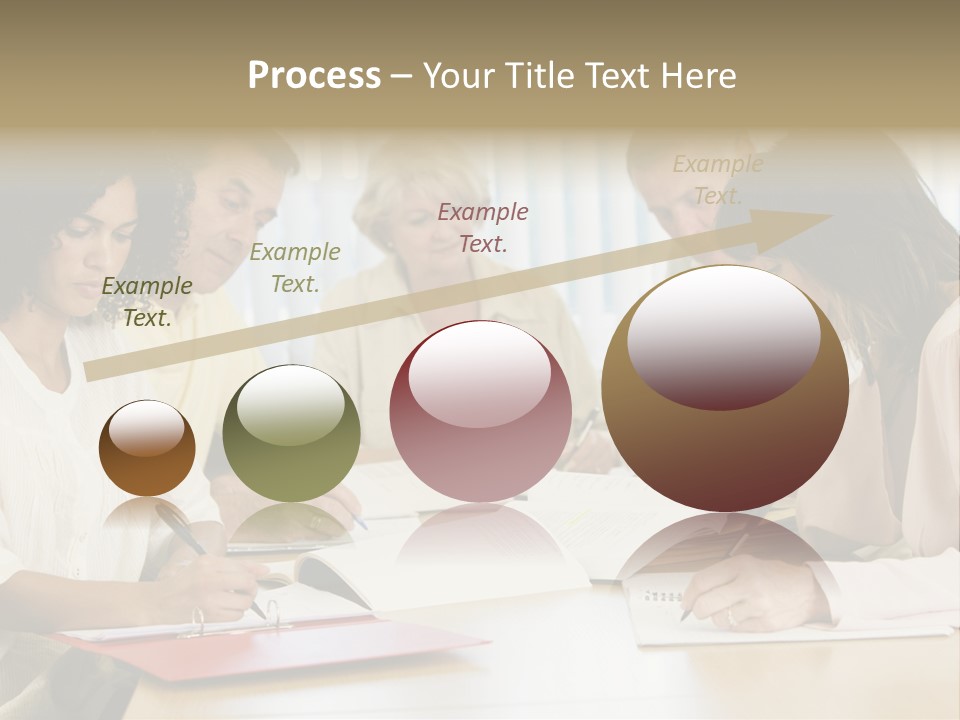 Adult Students Studying Together PowerPoint Template
