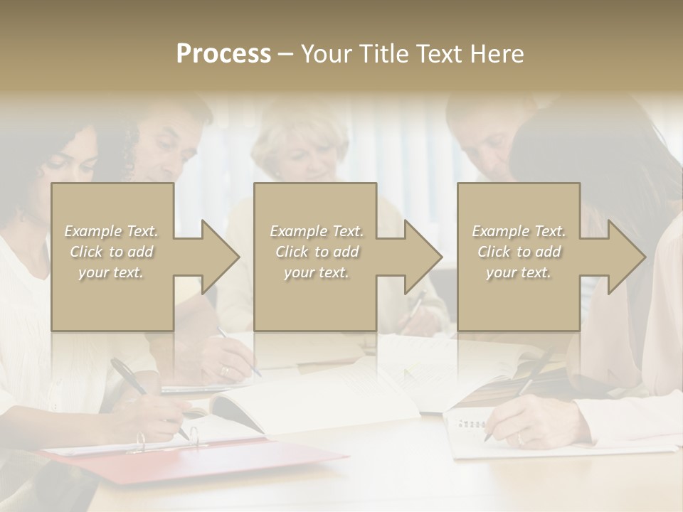 Adult Students Studying Together PowerPoint Template