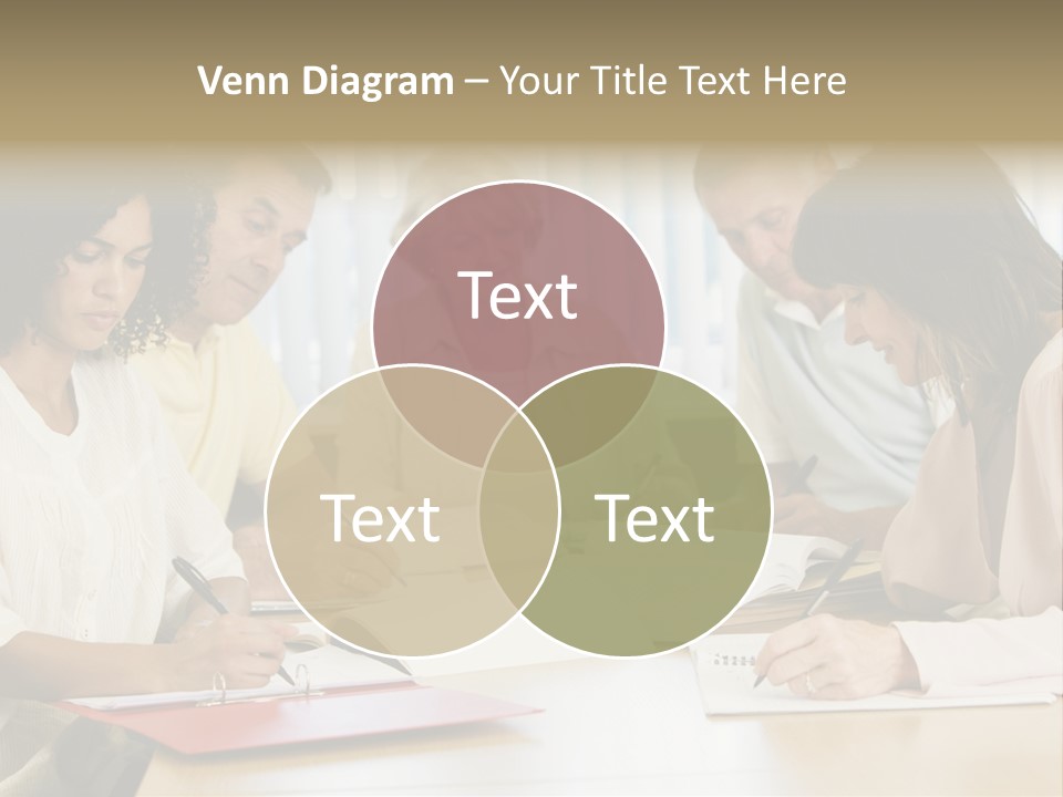 Adult Students Studying Together PowerPoint Template