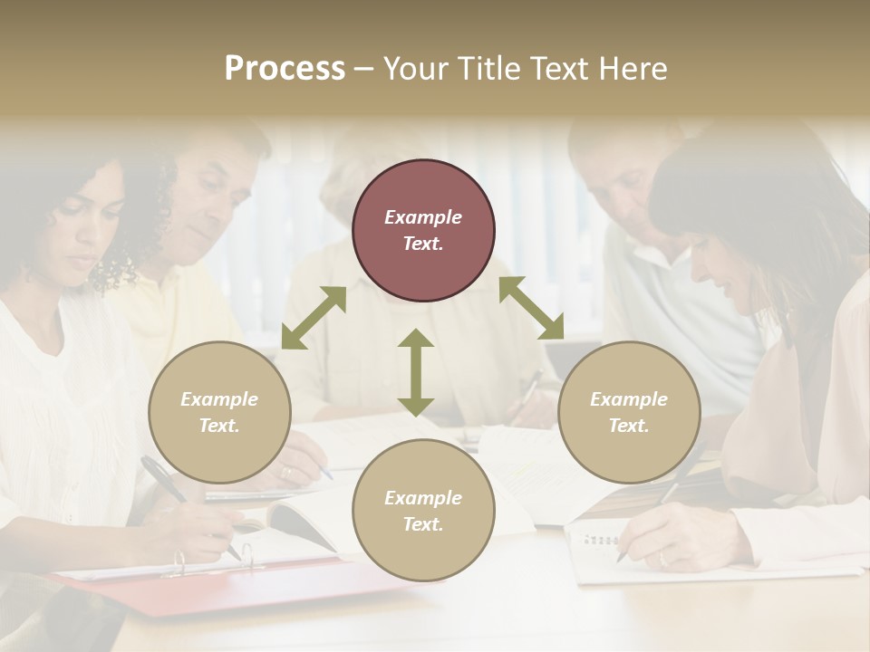 Adult Students Studying Together PowerPoint Template