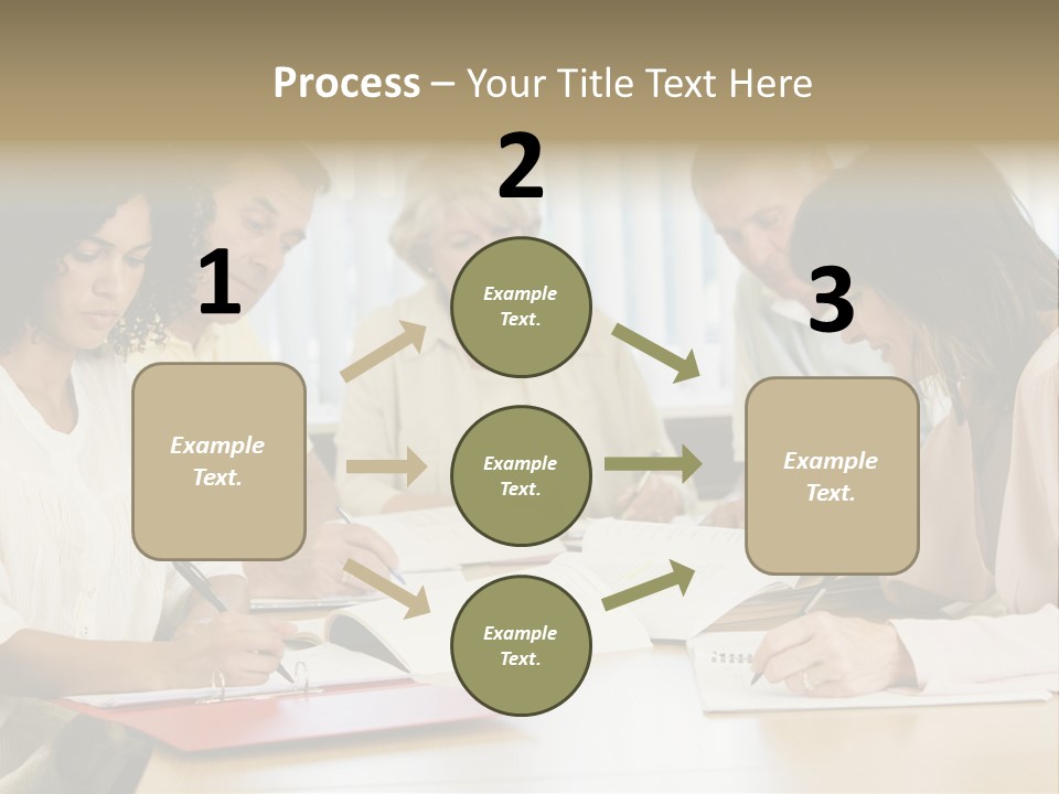 Adult Students Studying Together PowerPoint Template