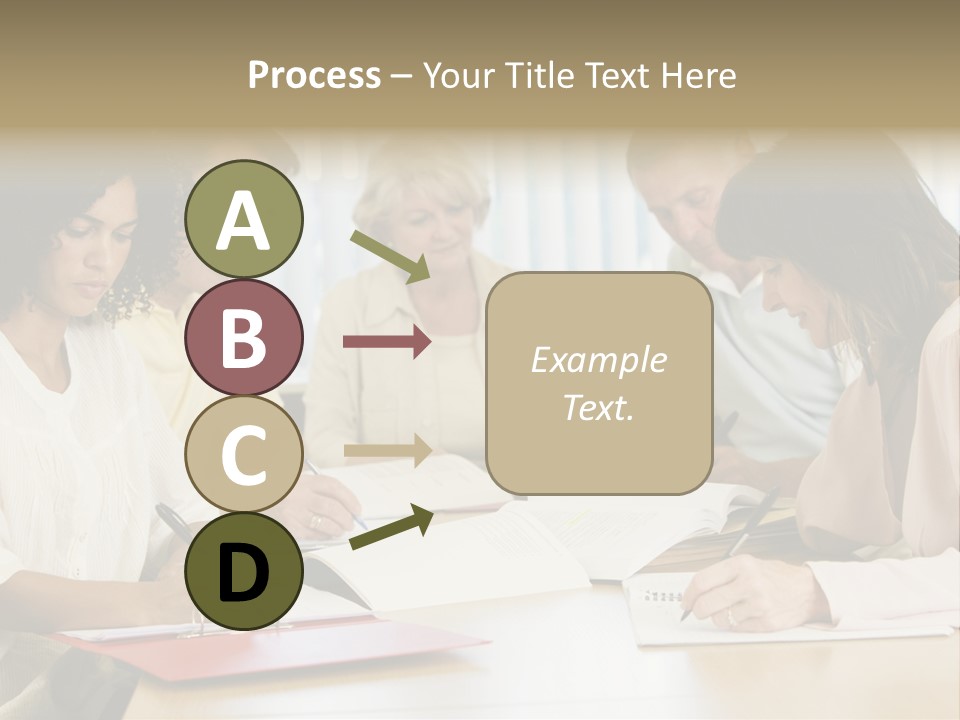 Adult Students Studying Together PowerPoint Template