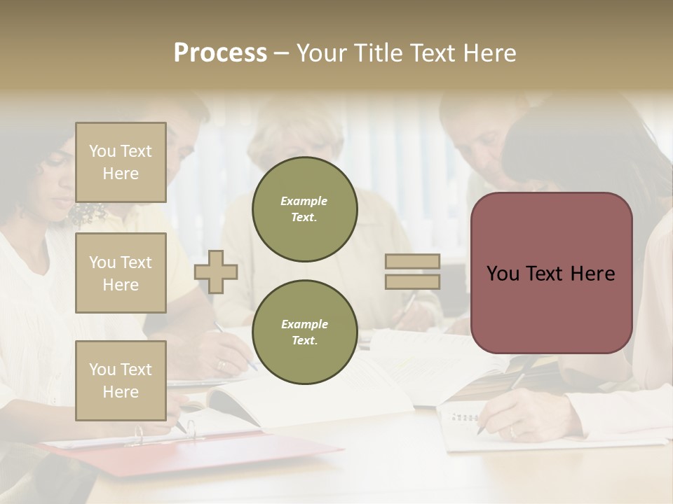 Adult Students Studying Together PowerPoint Template