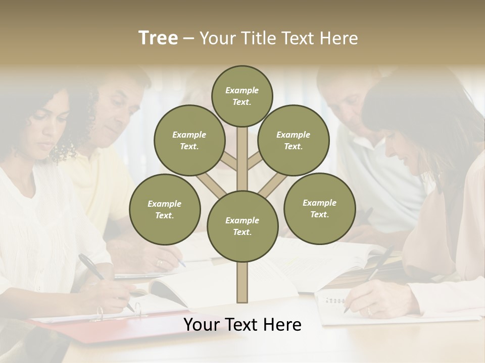 Adult Students Studying Together PowerPoint Template