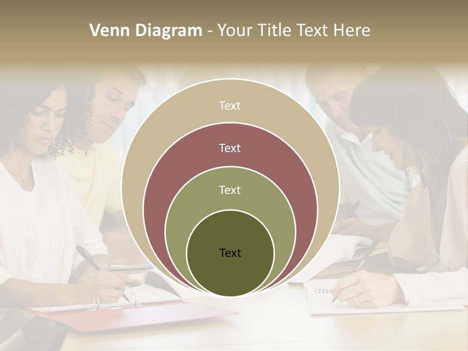 Adult Students Studying Together PowerPoint Template