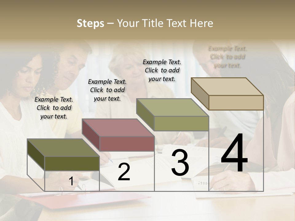 Adult Students Studying Together PowerPoint Template