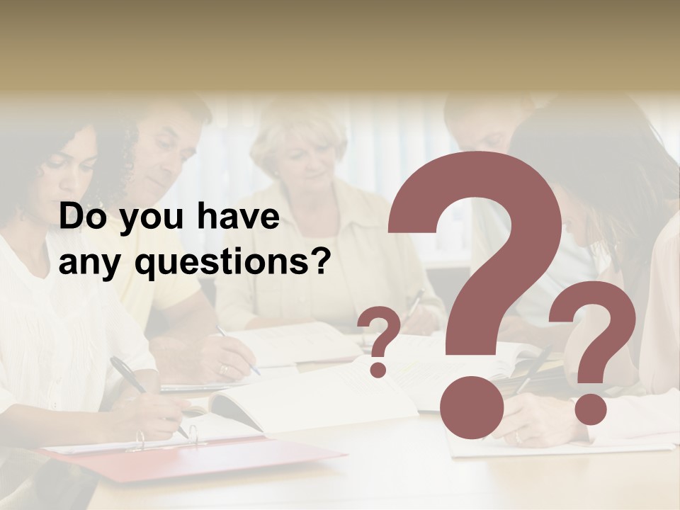 Adult Students Studying Together PowerPoint Template