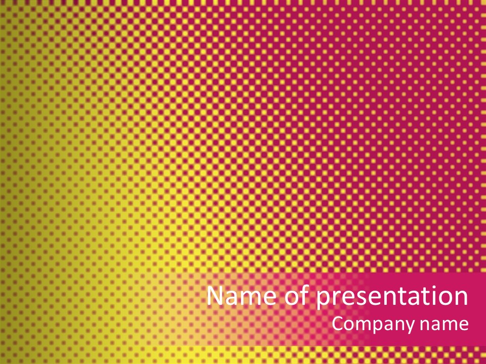 Pop Art Background Plain PowerPoint Template