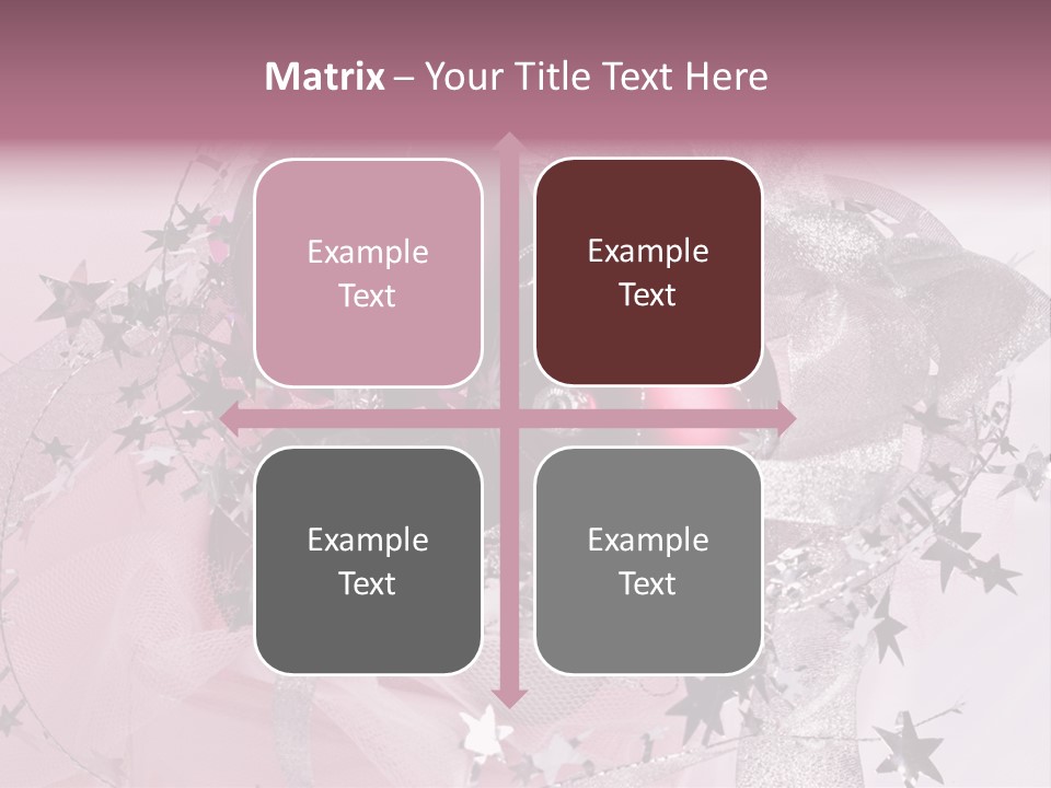 Christmas Series: Still Life With Three Pink Balls PowerPoint Template