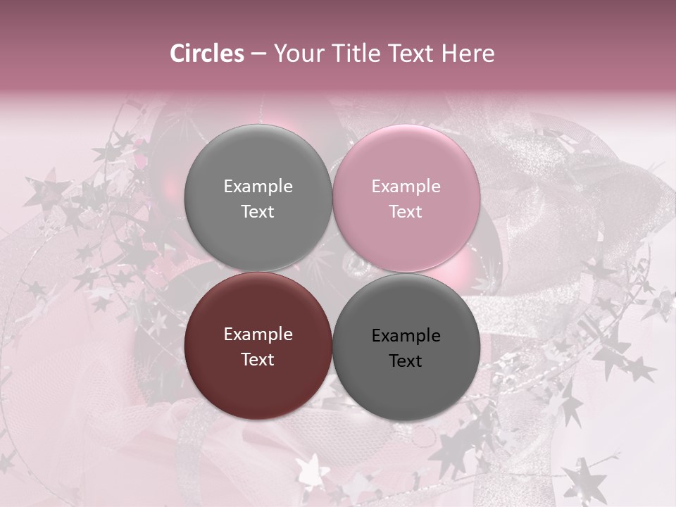 Christmas Series: Still Life With Three Pink Balls PowerPoint Template