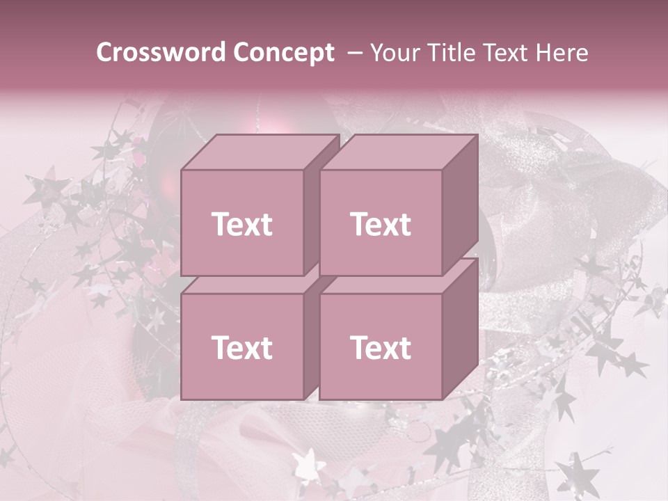 Christmas Series: Still Life With Three Pink Balls PowerPoint Template